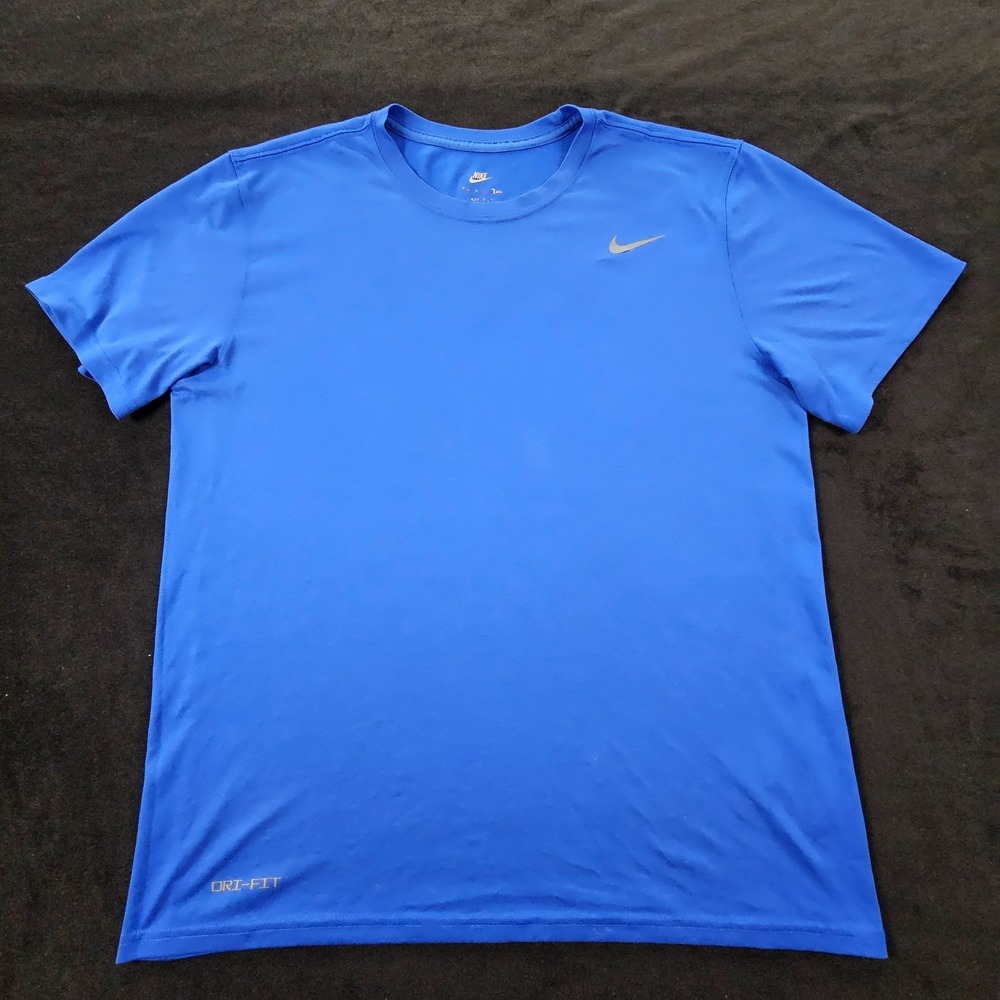 Nike Dri-Fit Legend Blue Short Sleeve Performance T-Shirt Men's L
